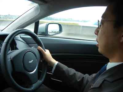 Jack Yan driving Aston Martin V8 Vantage